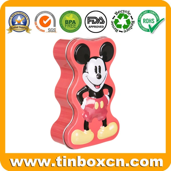 Embossing Metal Promotional Gift Tin for Kids Chocolate Candy