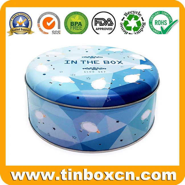 Bake Packaging Box Large Metal Round Cake Tins for Food